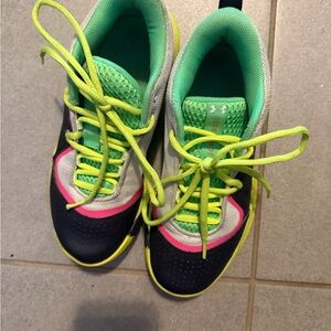 Under Armour Kids Neon Green, Pink & Navy Sneakers